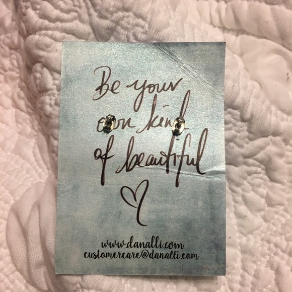 Druzy Stud Earring in Multi Blue - Picture 4 of 4